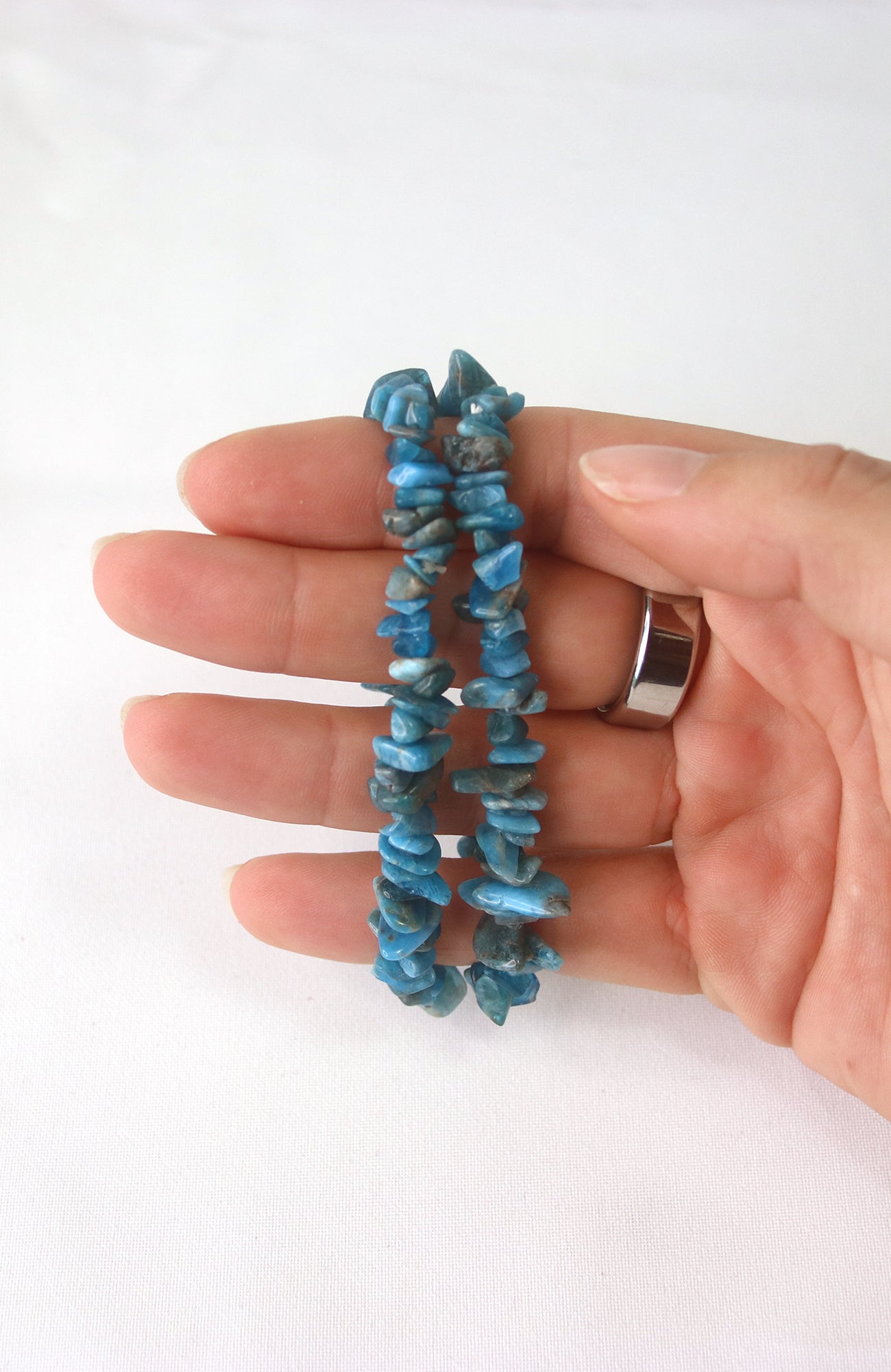 Blue Apatite Chip Bracelet AA